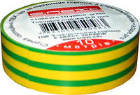 Изолента e.tape.stand.10.yellow-green, желто-зелена (10м)