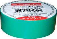 Изолента e.tape.pro.20.green из самозатухающего ПВХ, зеленая (20м)