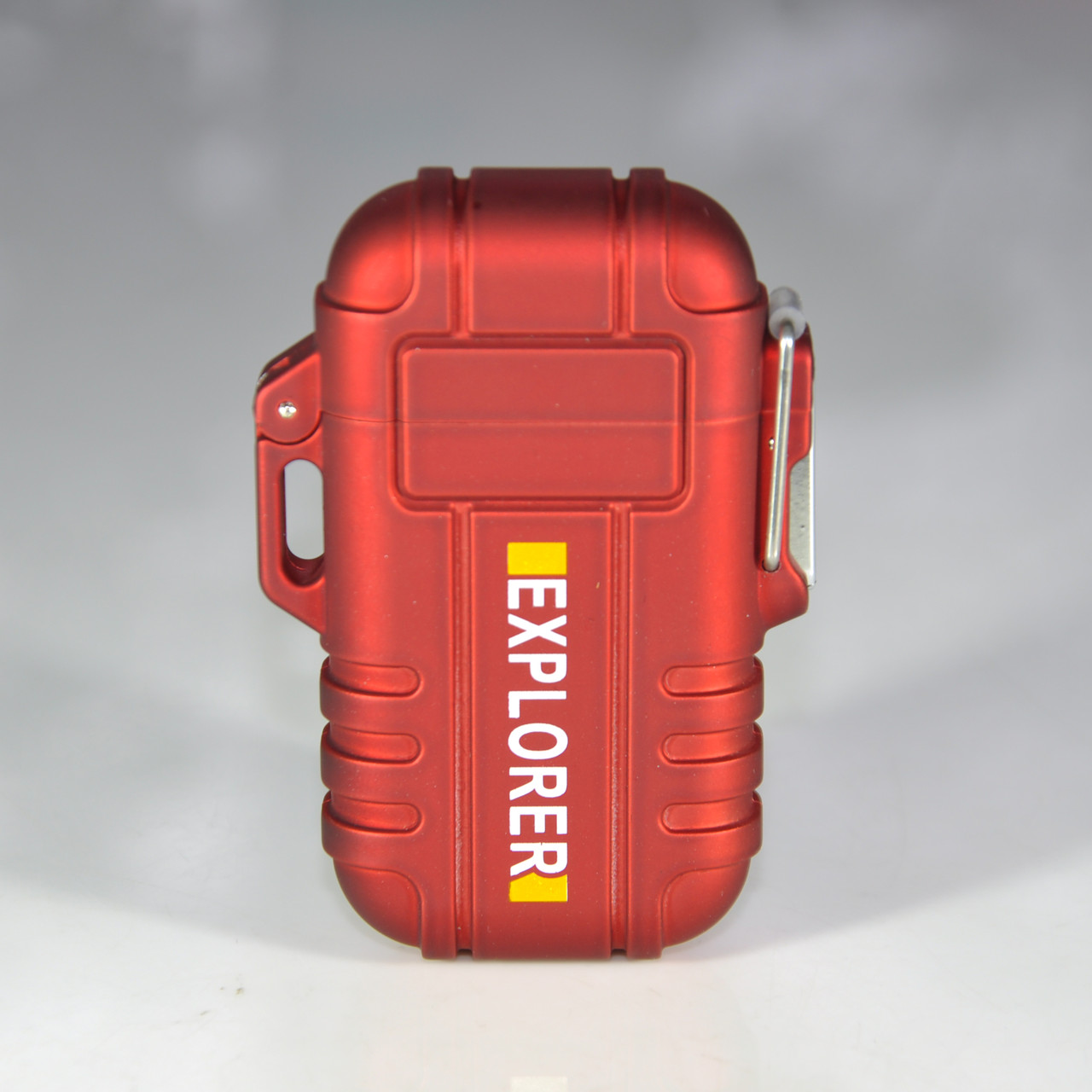 Водонепроникна електроімпульсна з подвійною електро дугою червона в подарунковій коробці, фото 1