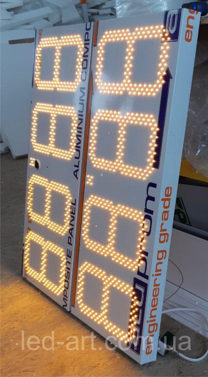 Светодиодное табло для АЗС LED-ART-Stela-300-19, ценовой модуль для АЗС - фото 1 - id-p870496290