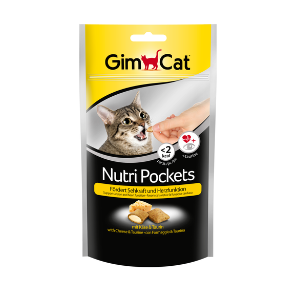 Подушечки для кішок NutriPockets з сиром і таурином 60 гр Gimcat