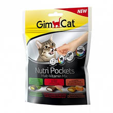 Подушечки для кішок NutriPockets Malt-Vitamin Mix 150 г Gimcat