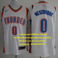 Вишивка чоловіча майка Nike Westbrook No0 (Вестбрук) Oklahoma City Thunder