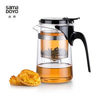 Типот со стеклянной колбой Samadoyo SAG-08, 500 мл для китайского чая с кнопкой Гунфу стеклянный чайник типод