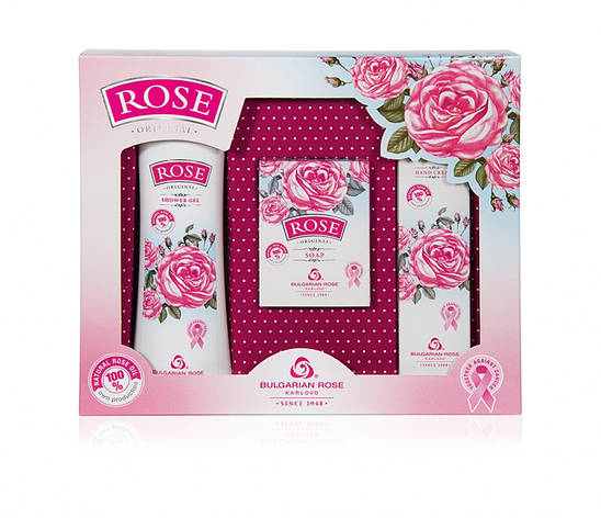 Подарунковий набір Rose Original від Bulgarian Rose (гель для душу, крем для рук, мило), фото 1