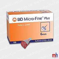 Иглы BD Micro-Fine Plus 6 мм 31G (0,25мм) для шприц-ручек