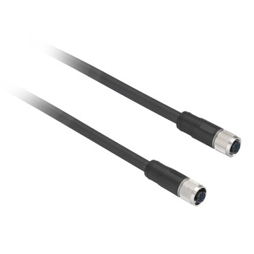 Кабель з конектором M12, 4-PIN довжиною 5м пряме з'єднання єднання XZCPV1141L5