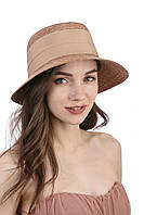 Шляпа женская соломенная коричневая