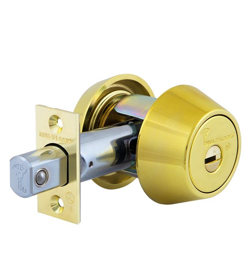 Замок врізний MUL-T-LOCK 1-WAY DEAD_BOLT HERCULAR SHINY_BRASS UNIV BS60/70мм *MT5+ 3KEY DND2C_B/S 94 (Ізраїль)