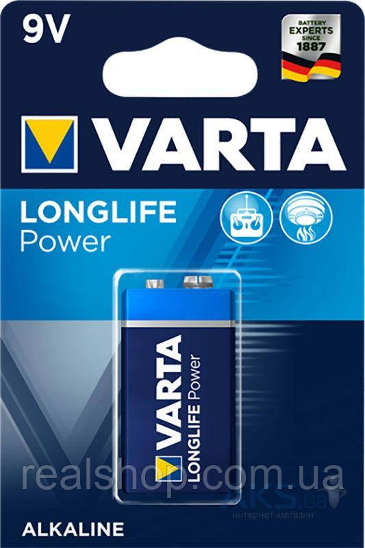 Батарейка Крона Varta LONGLIFE Power 6LR61/6LF22 Alkaline