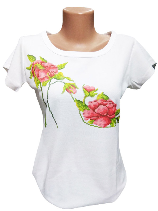 Футболка жіноча для вишивання бісером або нитками FZ22, фото 1