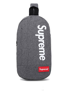 Сумка через плече Мессенджер Кросс-боді Supreme Суприм Серая, фото 1