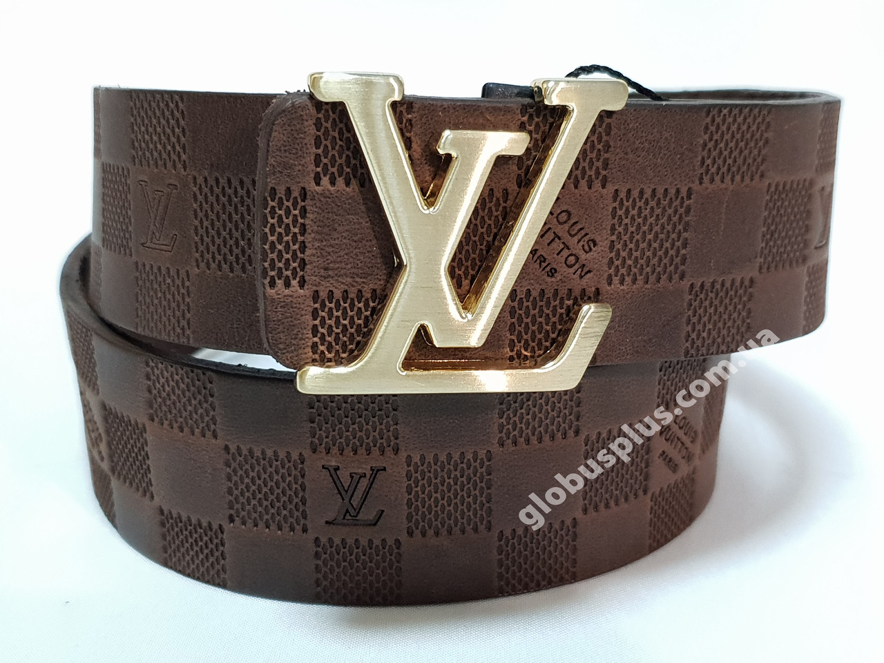 Ремінь чоловічий шкіряний Louis Vuitton, ширина 40 мм, 930709