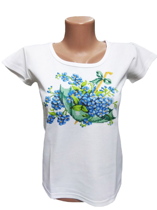 Футболка жіноча для вишивання бісером або нитками FZ23, фото 1