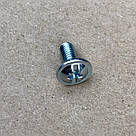 Гвинт DIN 967 з прессшайбою М 5х10 мм. Білий цинк, фото 2