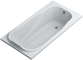 Акрилова ванна SWAN Mira 140х70х50 см прямокутна