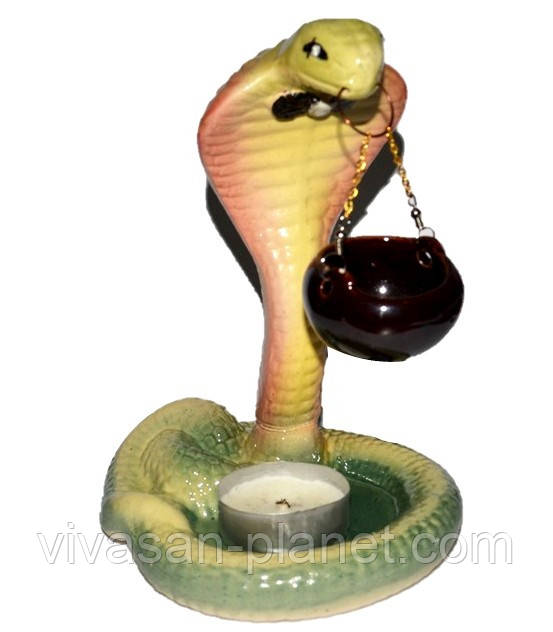 Аромалампа Кобра, керамічна, h 16, фото 1