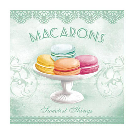 Декупажные салфетки Abiente Macarons мятные 