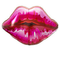 Фольгована фігурна куля "Губи" Розмір: 65см*75см.