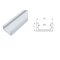 Світлодіодний профіль накладний + розсіювач (комплект)