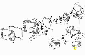 Скло покажчика поворота Mercedes 609D-709D-814D