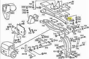 Відбійник ресори кабіни Mercedes 3878910323 Mercedes-Benz