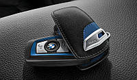 Футляр BMW для ключа Leather Key Case M sport, оригинальный кожаный (82292219915)