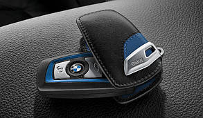 Футляр для ключа BMW Leather Case Key M sport Blue Black, оригінал (82292219915)