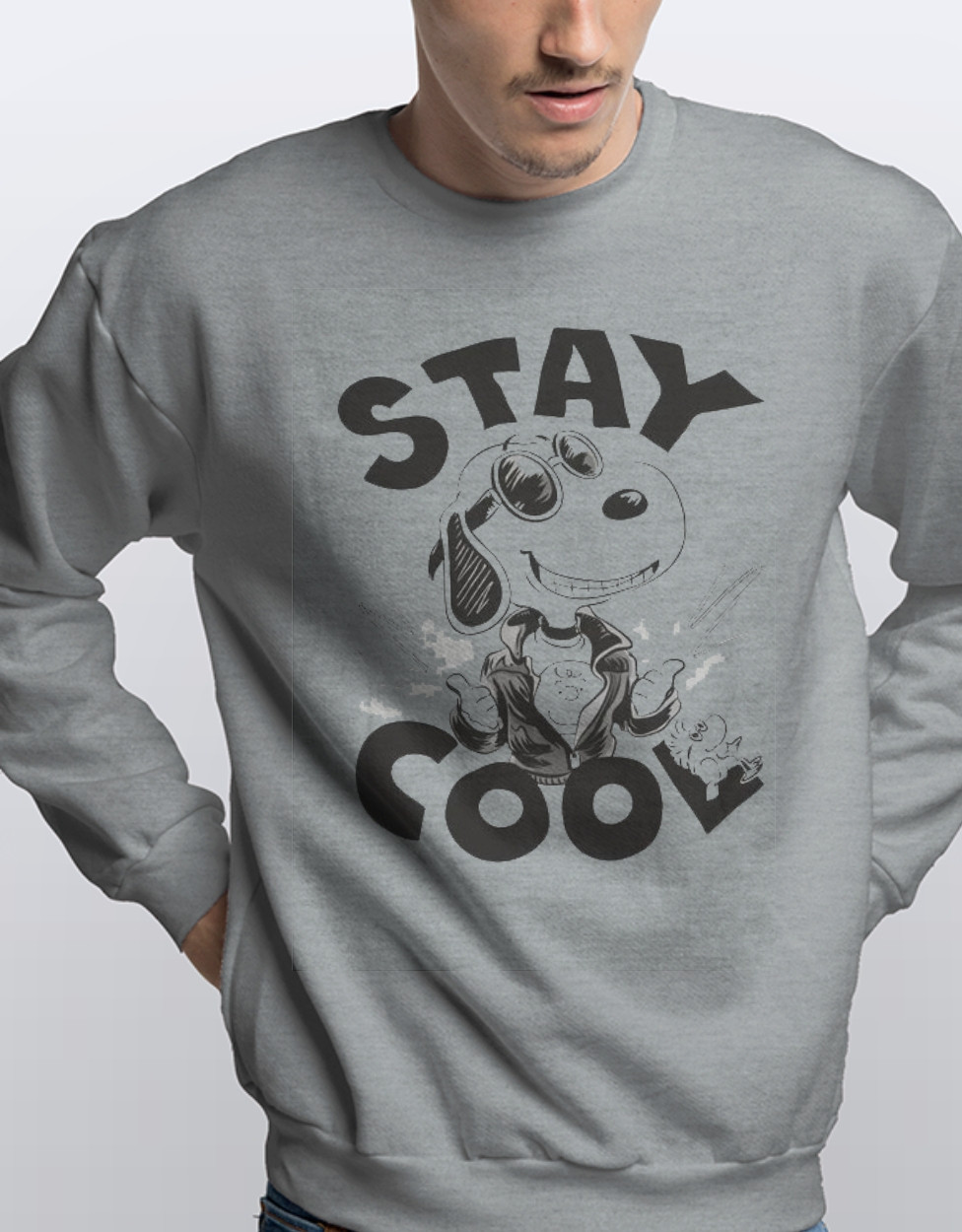 Свитшот з принтом Stay Cool