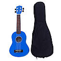 Укулеле сопрано Glarry UK101 BL (чохол, струни, скарбничка, медіатор), фото 2