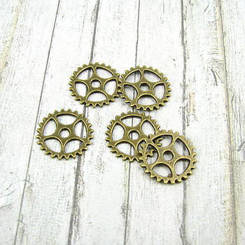 Металева шестерня 15мм бронза 1шт SHR007