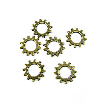 Металева шестерня 12мм бронза 1шт SHR010