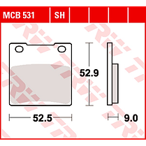 Мотоколодки TRW LUCAS MCB531SH SUZUKI GSX-R/SUZUKI GSX/SUZUKI GSF/KAWASAKI ZX/ ZXR/ZZR аналог FDB 338, фото 4