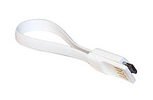 Кабель USB microUSB Continent White 20 см с магнитом Shrink DCU-1022WT/OEM