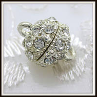 Магнітний замок Круглий св. срібло (діам. 1 см)