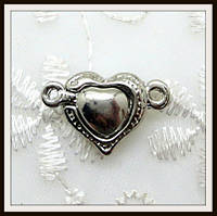 Магнітний замок Серце сталь (2*1,4 см)