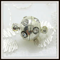 Магнітний замок Круглий св. срібло (діам. 0,8 см)