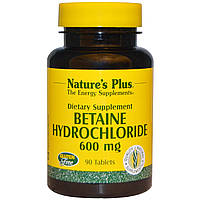 Бетаїну гідрохлорид, nature's Plus, 600 мг, 90 таблеток