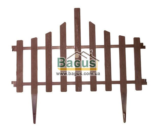 Купить Забор для газона пластиковый 4 секции коричневый Алеана ALN ...
