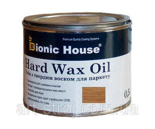Масло с твердым воском для пола, паркета Hard Wax Oil Bionic-House (бесцветное) уп. 0,5 л, фото 1