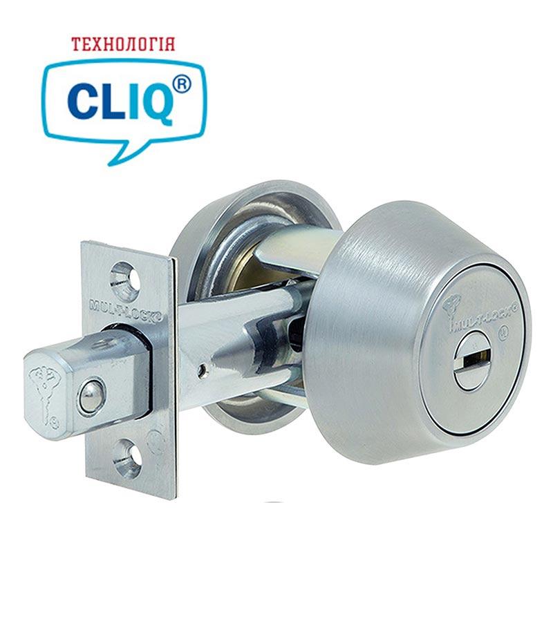 Замок врізний MUL-T-LOCK 1-WAY DEAD_BOLT HERCULAR CHROME_MAT UNIV BS60/70мм *INTERACTIVE+ CLIQ M/S (Ізраїль)