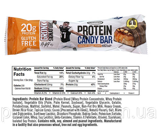 Протеїновий батончик MuscleTech Protein Candy Bar 60 г, фото 2