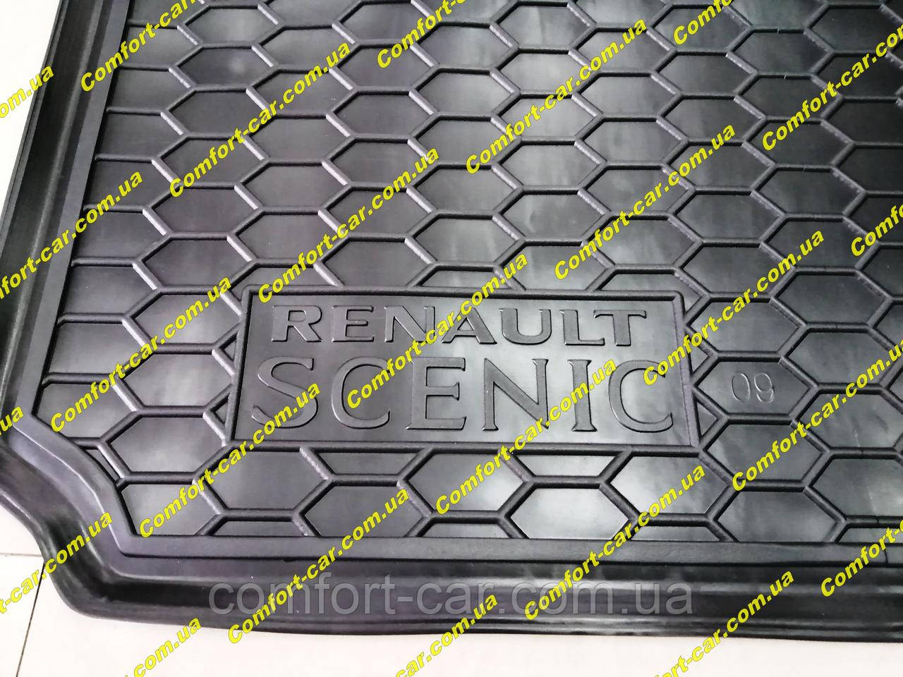 Коврик в багажник Renault Grand Scenic (Рено Гранд Сценик) резиновый - фото 3 - id-p871238945