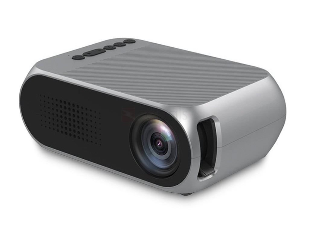 Мультимедійний портативний мініпроєктор Projector LED YG-320 Mini Gray 700 lumen Оригінал, Гарантія