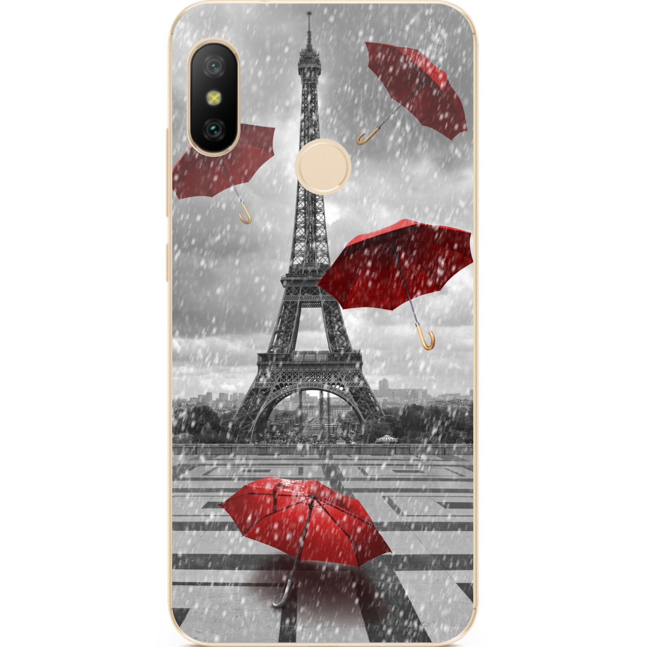 Силіконовий чохол для Xiaomi Mi 8 з малюнком Дощ у Парижі