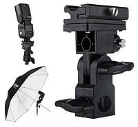 Держатель для вспышки и зонта тип B type Bracket Flash Shoe Umbrella Holder Swivel Light Stand