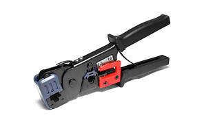 Кліщі обтискні LPT-13 для обтискання RJ-45 (8P8C) і RJ-12/11 (6P6C), гумові ручки