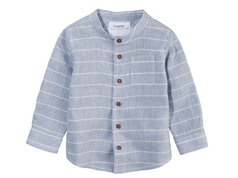 Сорочка з льону для хлопчика Lupilu р.62, 68 см, фото 1
