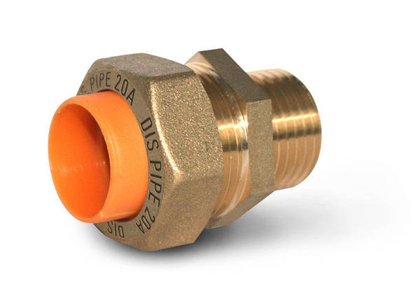 Муфта труба — Зовнішня різь для газу DISPIPE GBC20*3/4" (M), фото 1