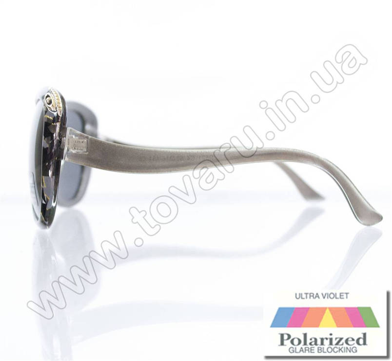 Окуляри жіночі сонцезахисні поляризаційні - Сірі - P521, фото 3